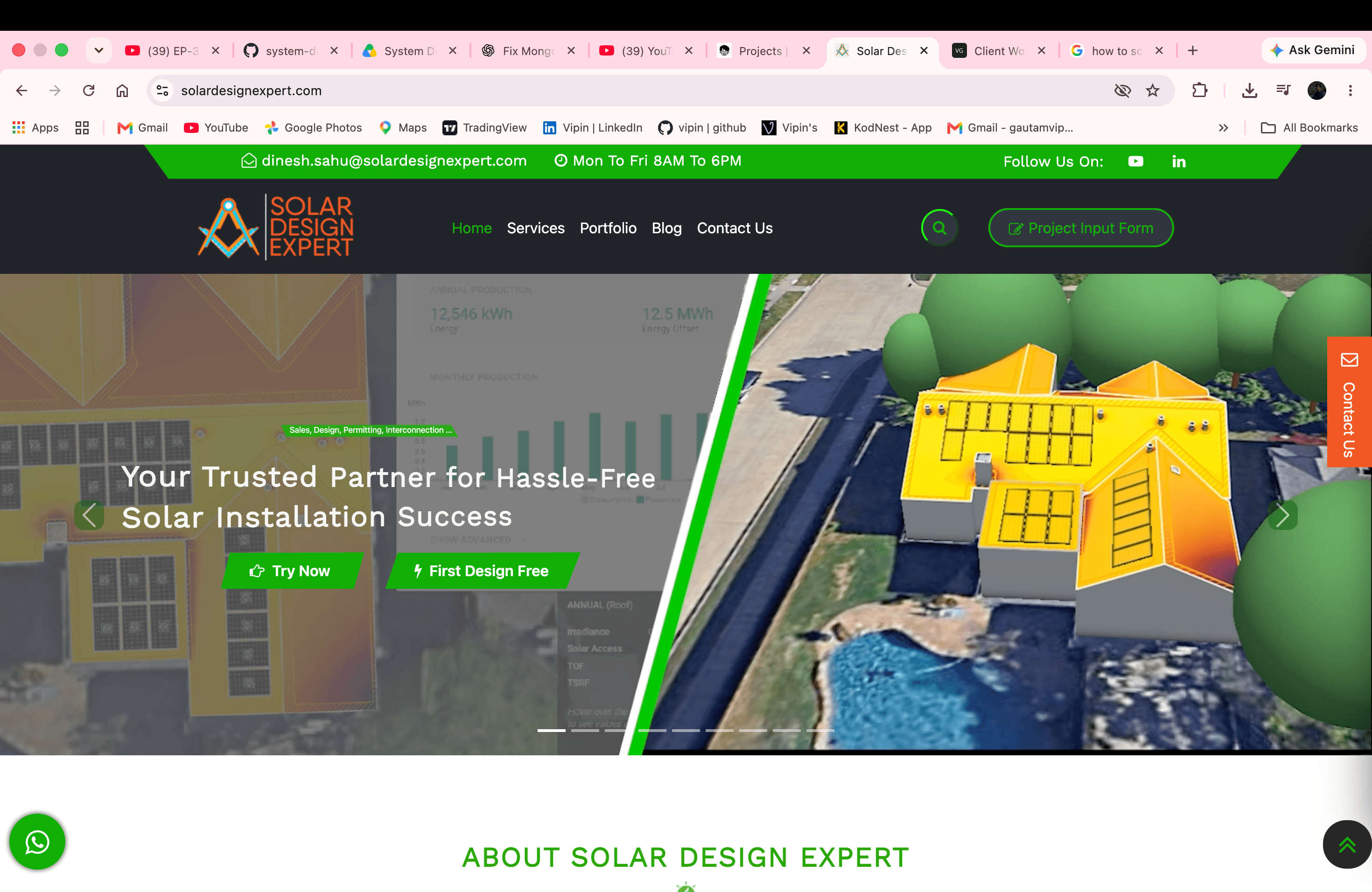 Solar Design Expert website preview